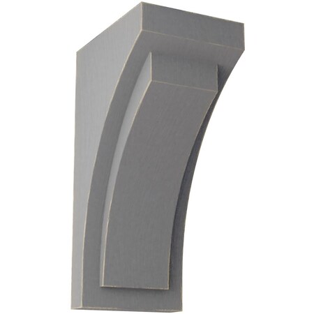 Ekena Millwork 5"W x 6 3/4"D x 12"H Large Felix Wood Vintage Decor Corbel, Pebble Grey CORWD05X06X12FEPG